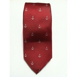 NWOT NAUTICA MENS NEW RED 100%SILK CLASSIC NECKTIE WIDTH: 3"